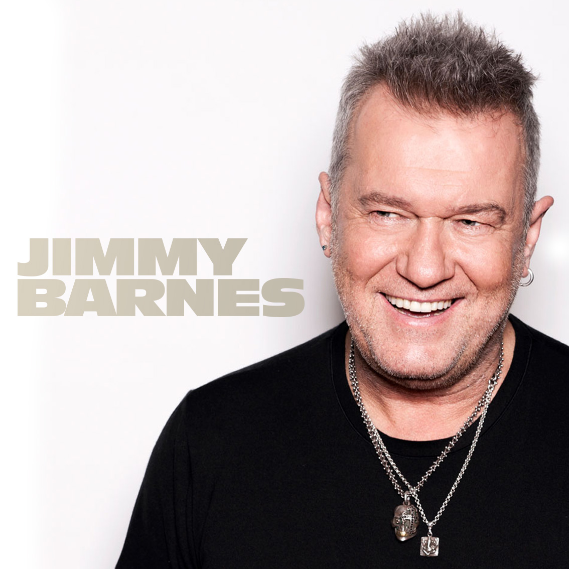 Photo portrait of musician Jimmy Barnes.